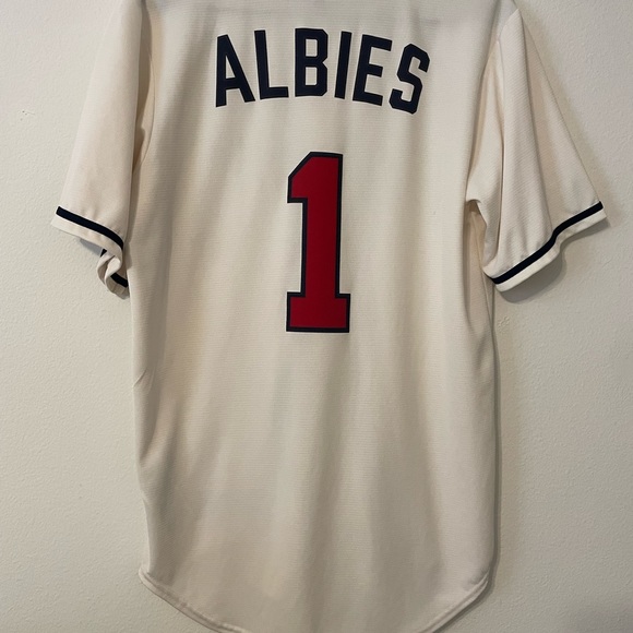 New Nike Atlanta Braves Ozzie Albies Replica Jersey Size Small - Picture 5 of 8